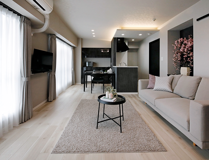 写真：住まう方の快適さとゆとりを大切にした、こだわりの居住空間。